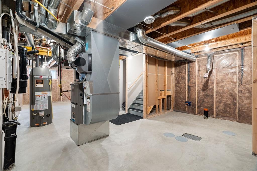 54 Legacy Common Se, Calgary, AB - Indoor Photo Showing Basement