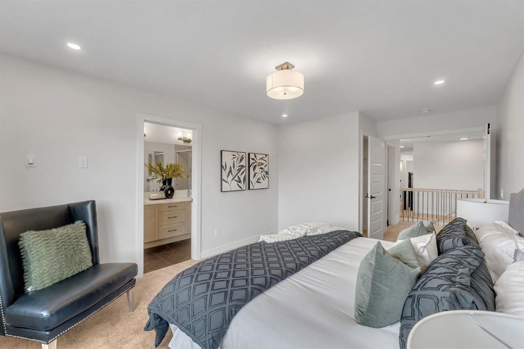 445 Lewiston Landing Ne, Calgary, AB - Indoor Photo Showing Bedroom