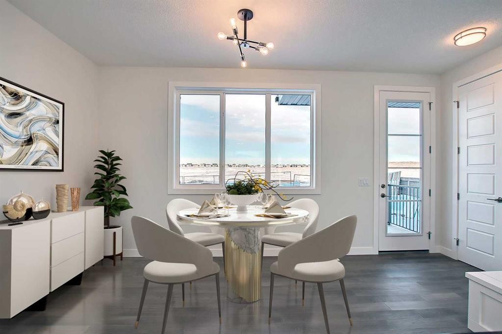 381 Waterford Boulevard, Chestermere, AB - Indoor Photo Showing Dining Room