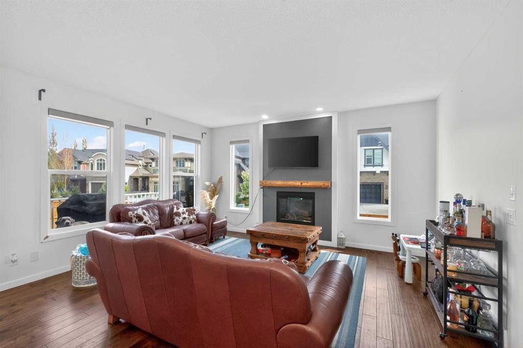 158 Masters Point Se, Calgary, AB - Indoor Photo Showing Living Room With Fireplace