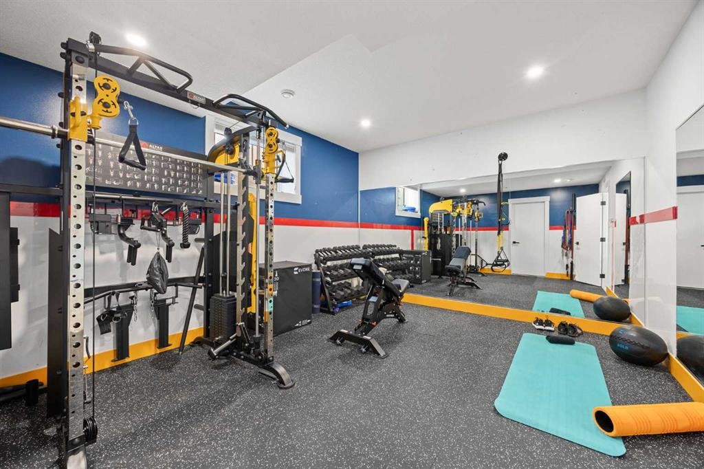 127 Kinniburgh Crescent, Chestermere, AB - Indoor Photo Showing Gym Room