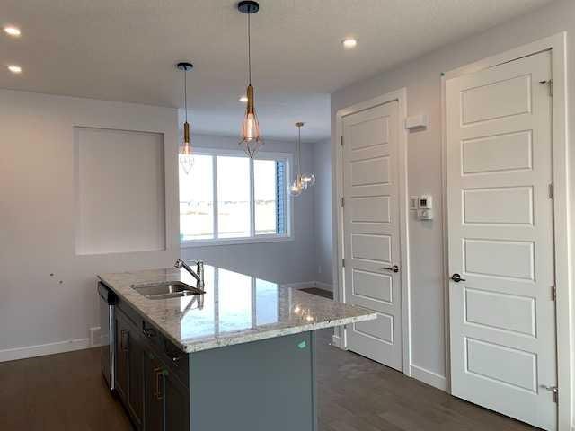 139 Ambleridge Street Nw, Calgary, AB - Indoor Photo Showing Kitchen With Double Sink