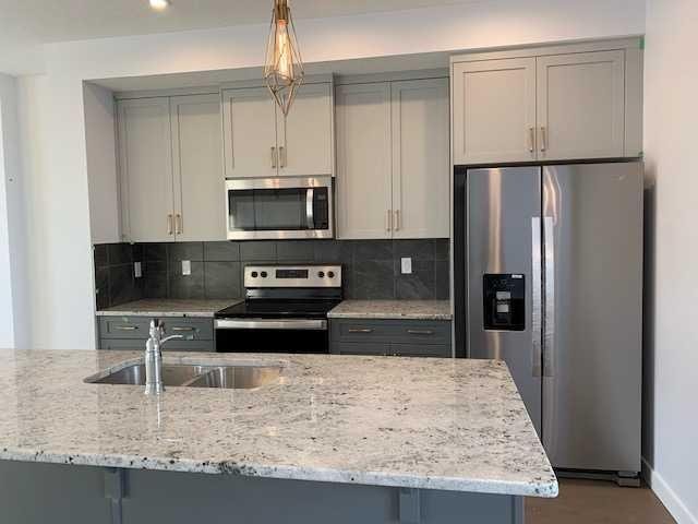 139 Ambleridge Street Nw, Calgary, AB - Indoor Photo Showing Kitchen With Stainless Steel Kitchen With Double Sink With Upgraded Kitchen