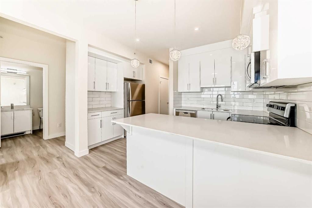 2406-15 Skyview Point Crescent, Calgary, AB - Indoor Photo Showing Kitchen With Stainless Steel Kitchen With Upgraded Kitchen