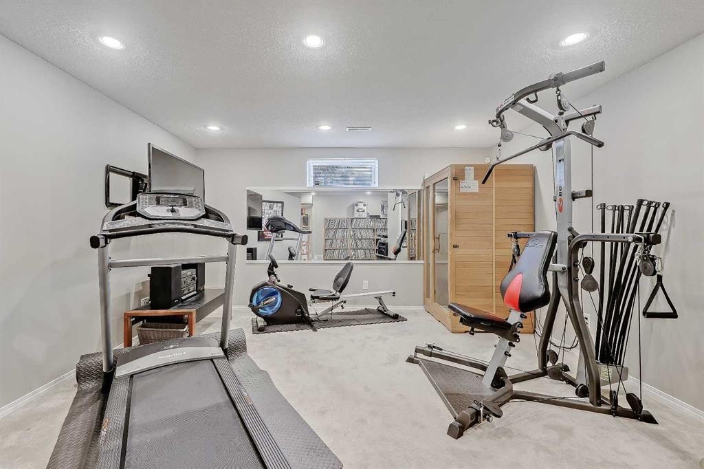36 Mt Selkirk Close Se, Calgary, AB - Indoor Photo Showing Gym Room