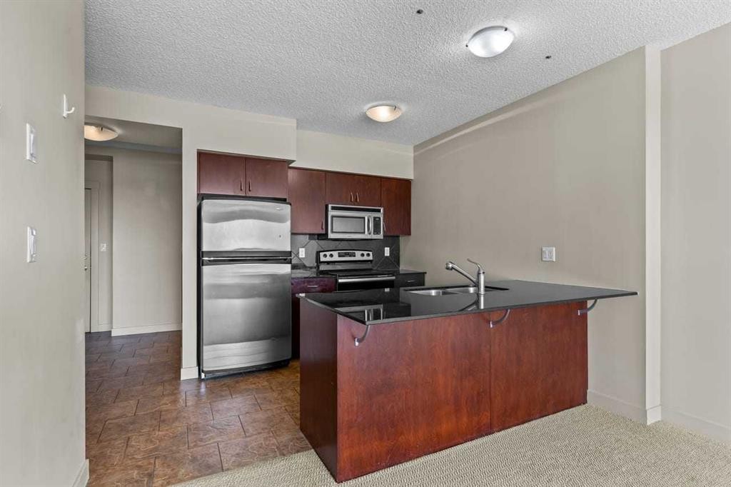 903-8710 Horton Road Sw, Calgary, AB - Indoor Photo Showing Kitchen With Stainless Steel Kitchen
