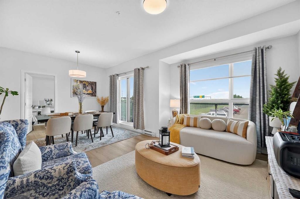 3208-20295 Seton Way Se, Calgary, AB - Indoor Photo Showing Living Room