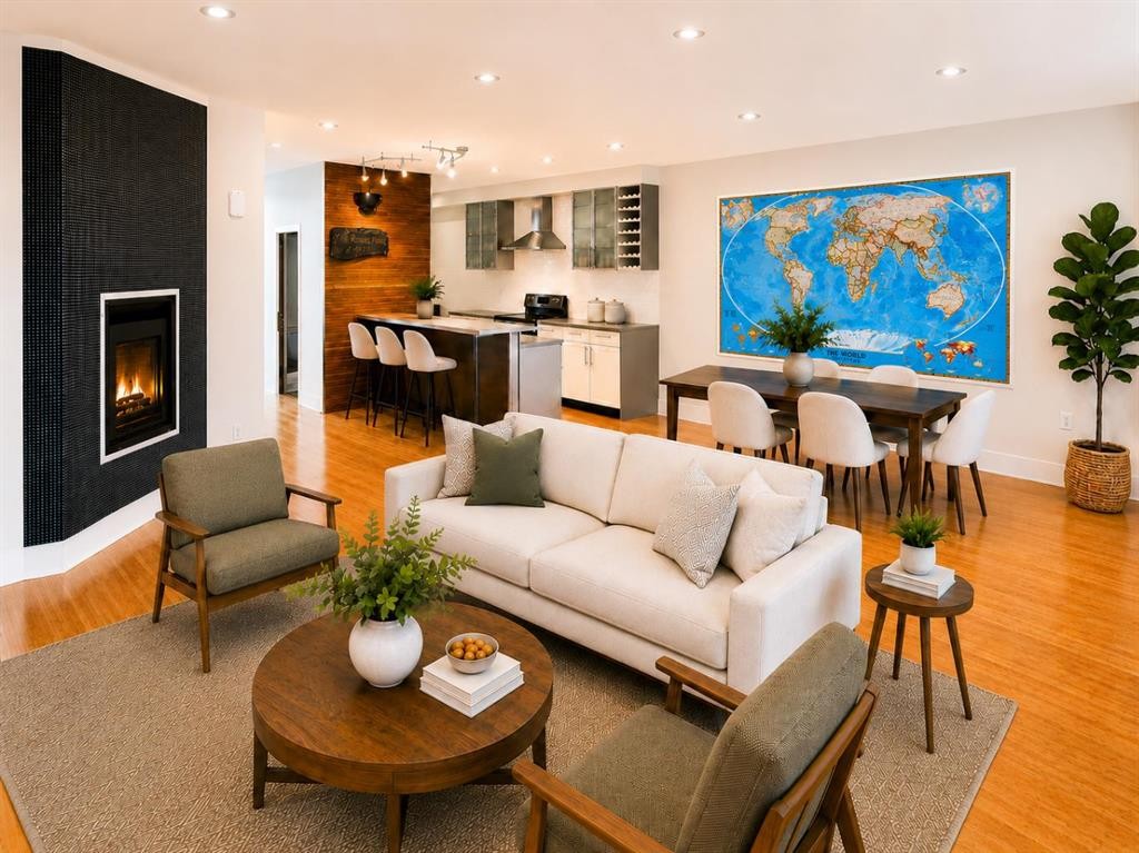 131 8 Avenue Ne, Calgary, AB - Indoor Photo Showing Living Room