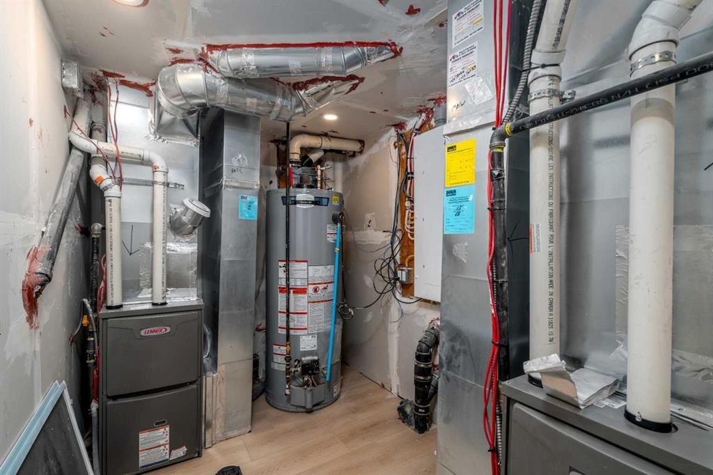 312 Queensland Road Se, Calgary, AB - Indoor Photo Showing Basement