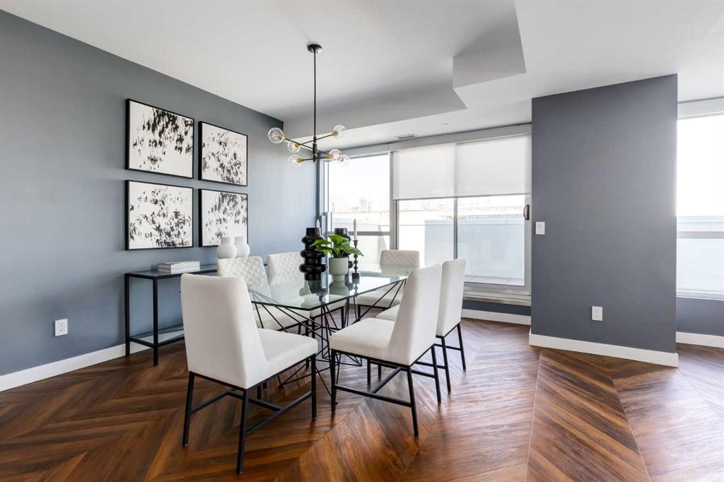 715-8445 Broadcast Avenue Sw, Calgary, AB - Indoor Photo Showing Dining Room