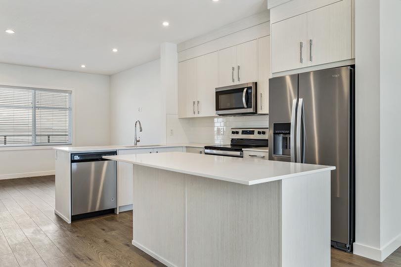 124-1862 Cornerstone Boulevard Ne, Calgary, AB - Indoor Photo Showing Kitchen With Stainless Steel Kitchen With Upgraded Kitchen