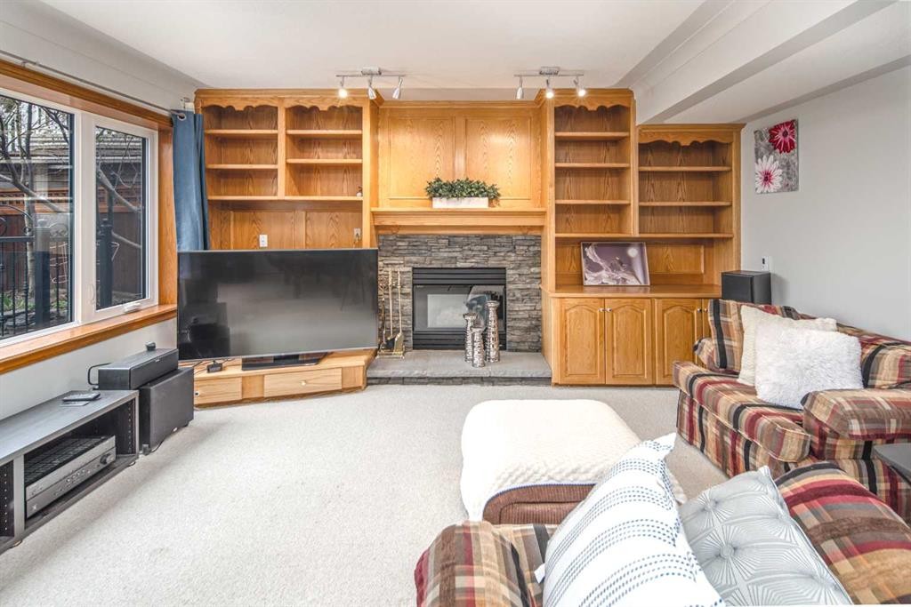 37 Arbour Summit Close Nw, Calgary, AB - Indoor With Fireplace