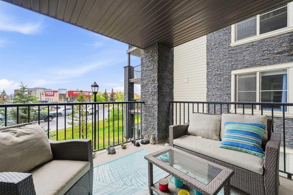 1219-625 Glenbow Drive, Cochrane, AB - Outdoor With Balcony With Exterior