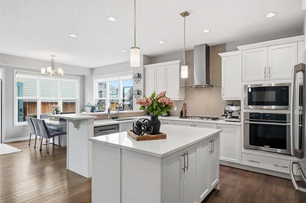 6 Mahogany Lane Se, Calgary, AB - Indoor Photo Showing Kitchen With Upgraded Kitchen