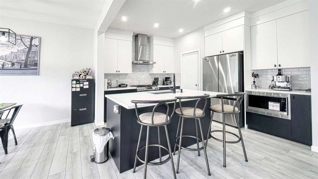 67 Setonstone Row Se, Calgary, AB - Indoor Photo Showing Kitchen With Stainless Steel Kitchen With Upgraded Kitchen