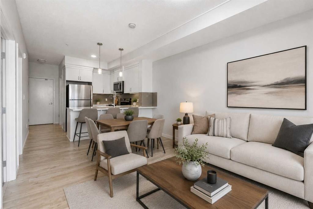 316-20 Seton Park Se, Calgary, AB - Indoor Photo Showing Living Room
