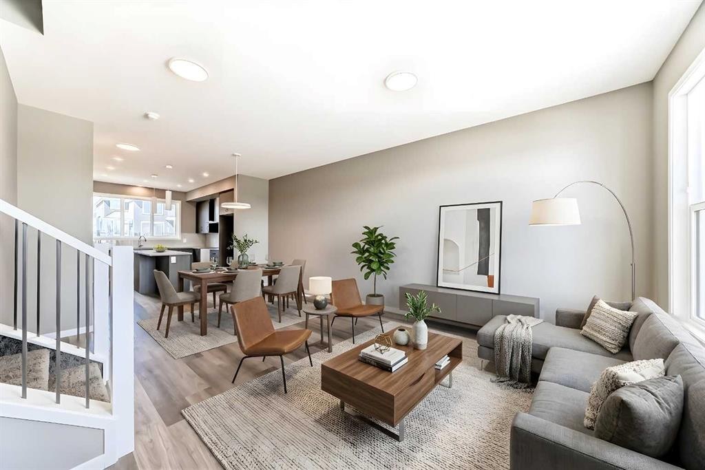 1342 Mahogany Boulevard Se, Calgary, AB - Indoor Photo Showing Living Room