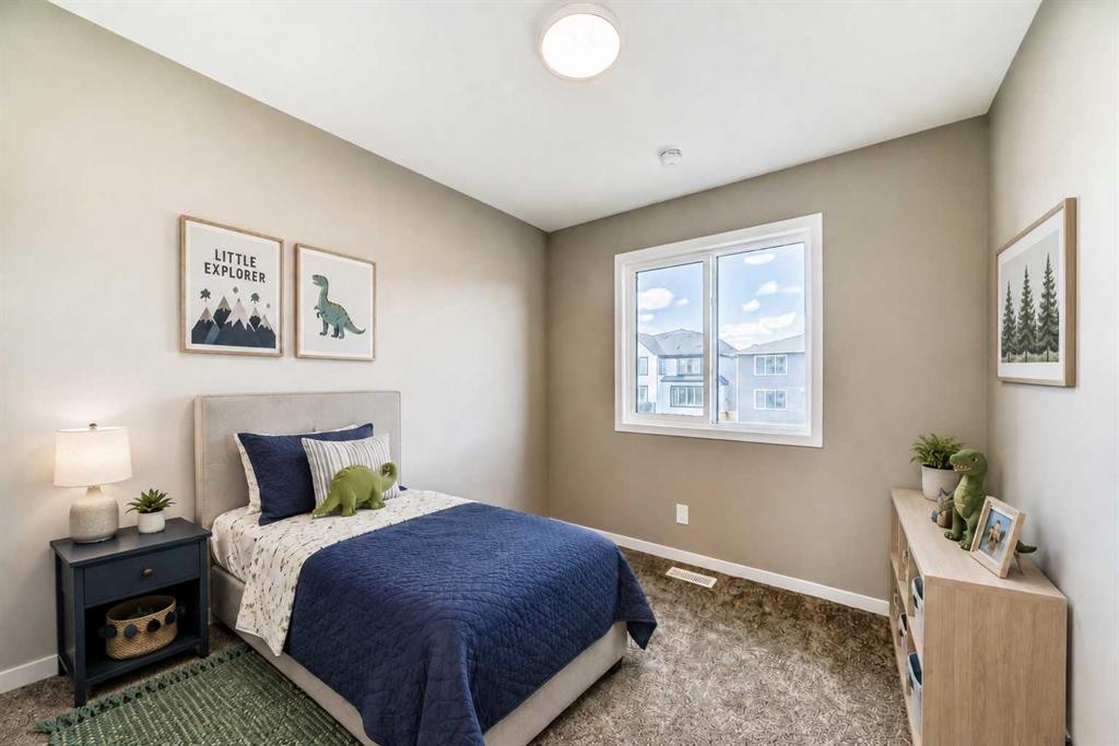 1342 Mahogany Boulevard Se, Calgary, AB - Indoor Photo Showing Bedroom