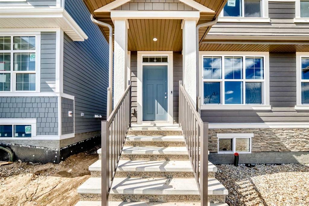 1342 Mahogany Boulevard Se, Calgary, AB - Outdoor With Facade