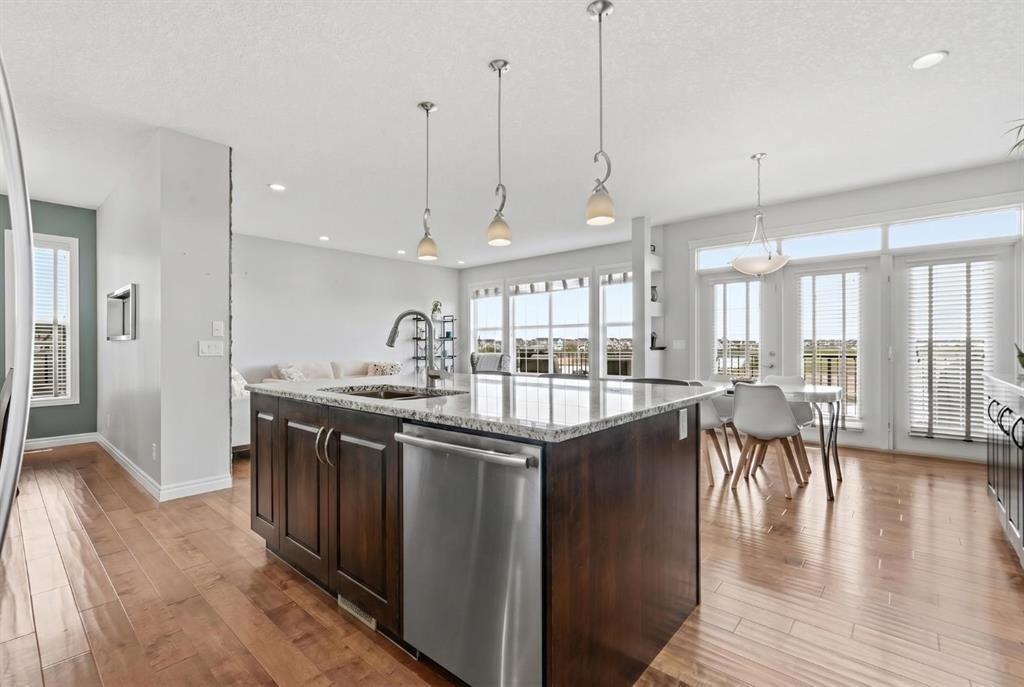 127 Marquis Grove Se, Calgary, AB - Indoor Photo Showing Kitchen With Upgraded Kitchen