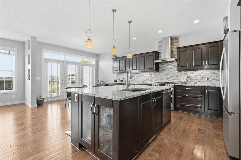 127 Marquis Grove Se, Calgary, AB - Indoor Photo Showing Kitchen With Upgraded Kitchen