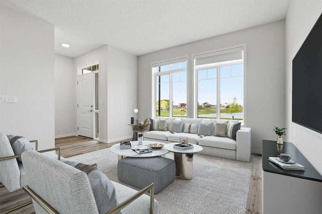 352 Dawson Drive, Chestermere, AB - Indoor Photo Showing Living Room