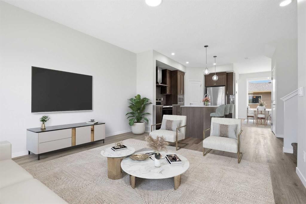 352 Dawson Drive, Chestermere, AB - Indoor Photo Showing Living Room