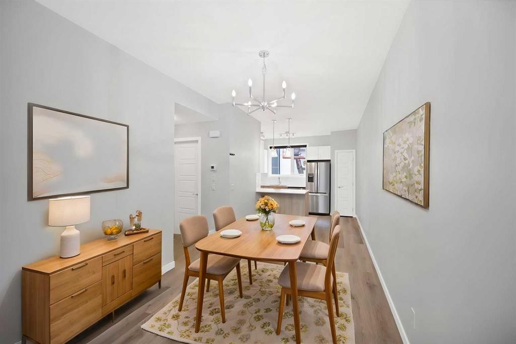 411-301 Redstone Boulevard Ne, Calgary, AB - Indoor Photo Showing Dining Room