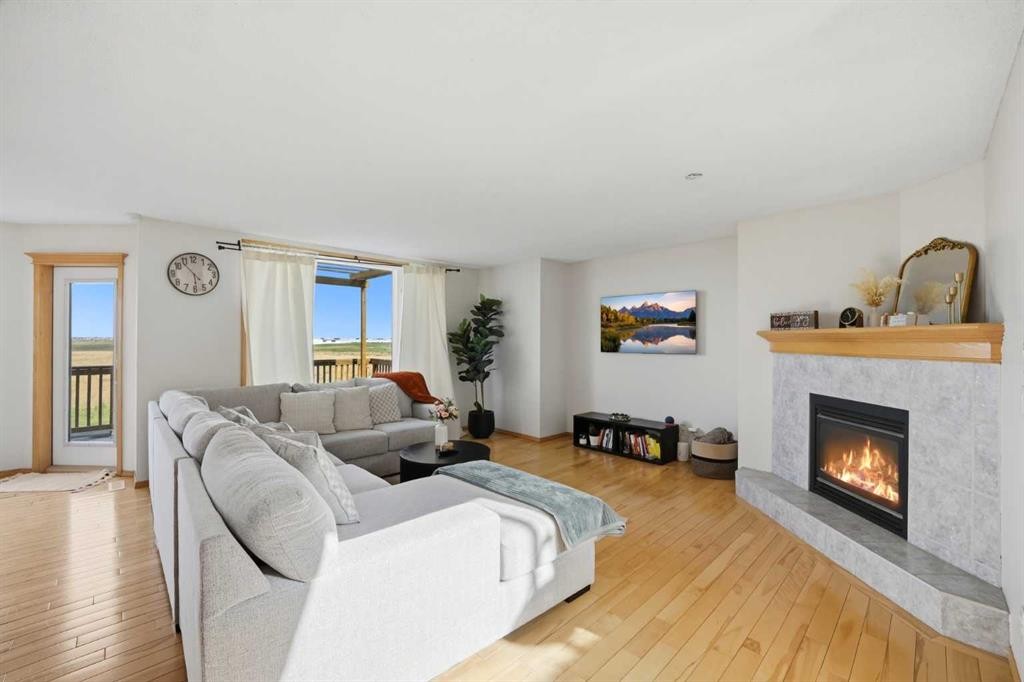 101 Coville Crescent Ne, Calgary, AB - Indoor Photo Showing Living Room With Fireplace