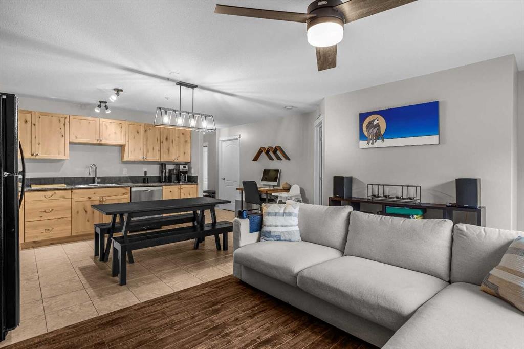 111-300 Palliser, Canmore, AB - Indoor Photo Showing Living Room