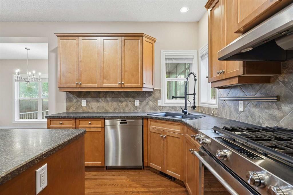 378 Chaparral Ridge Circle Se, Calgary, AB - Indoor Photo Showing Kitchen With Stainless Steel Kitchen With Double Sink
