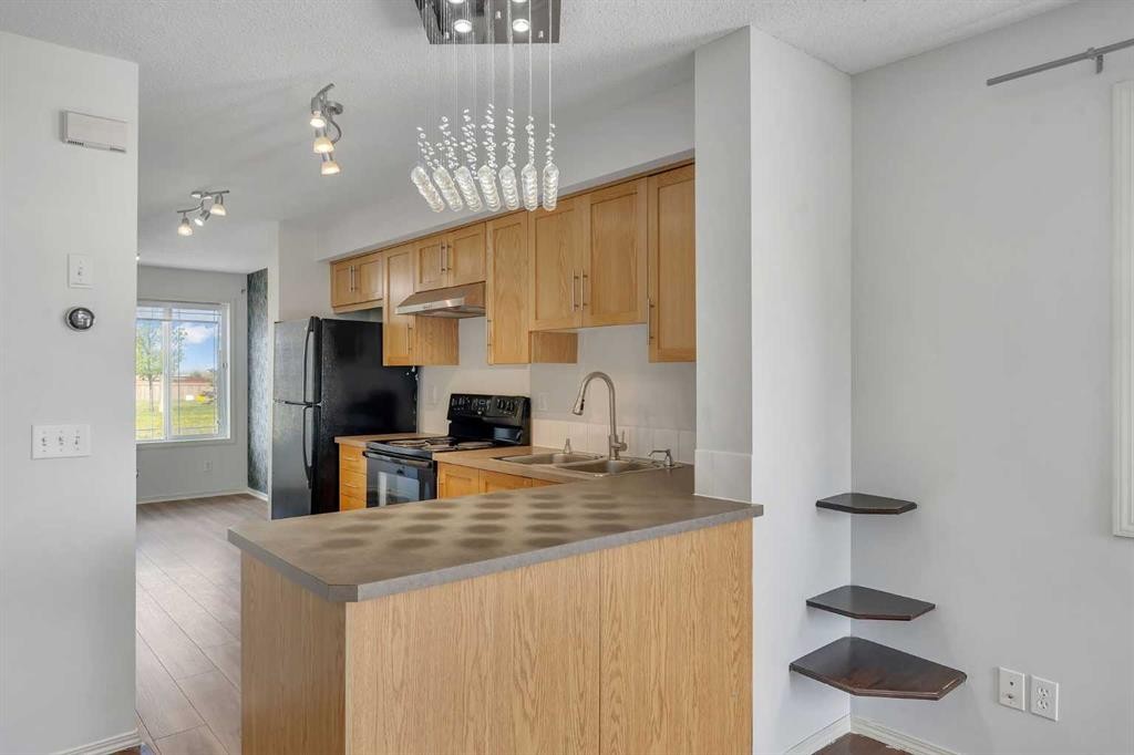 312 Saddlebrook Point Ne, Calgary, AB - Indoor Photo Showing Kitchen With Double Sink