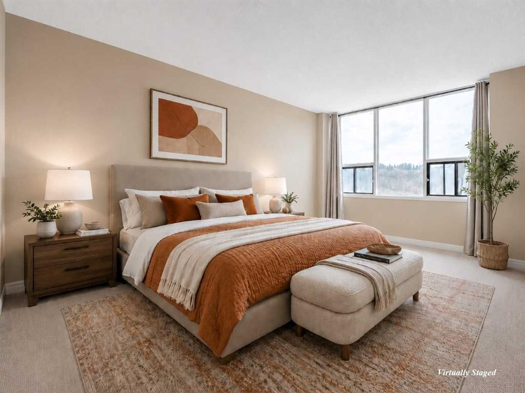 1002-145 Point Drive Nw, Calgary, AB - Indoor Photo Showing Bedroom