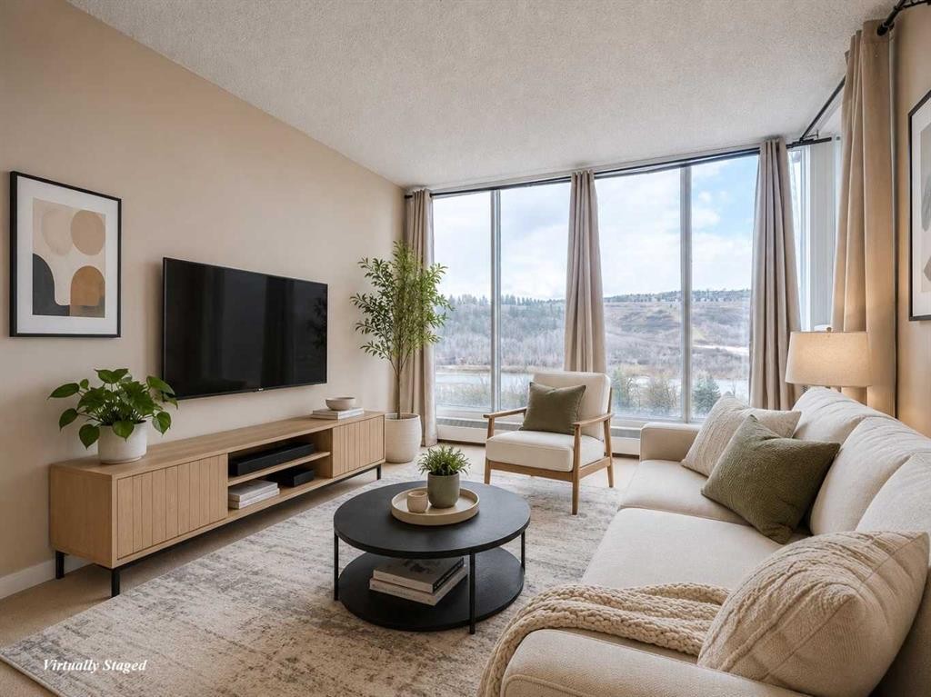 1002-145 Point Drive Nw, Calgary, AB - Indoor Photo Showing Living Room