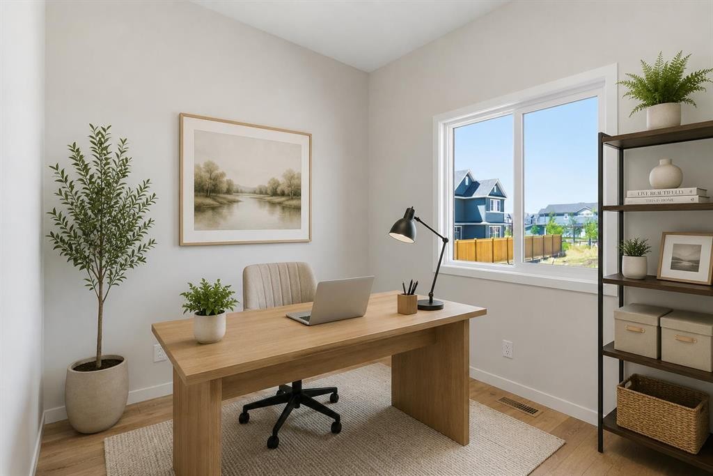 53 Snowberry Common Se, Calgary, AB - Indoor Photo Showing Office