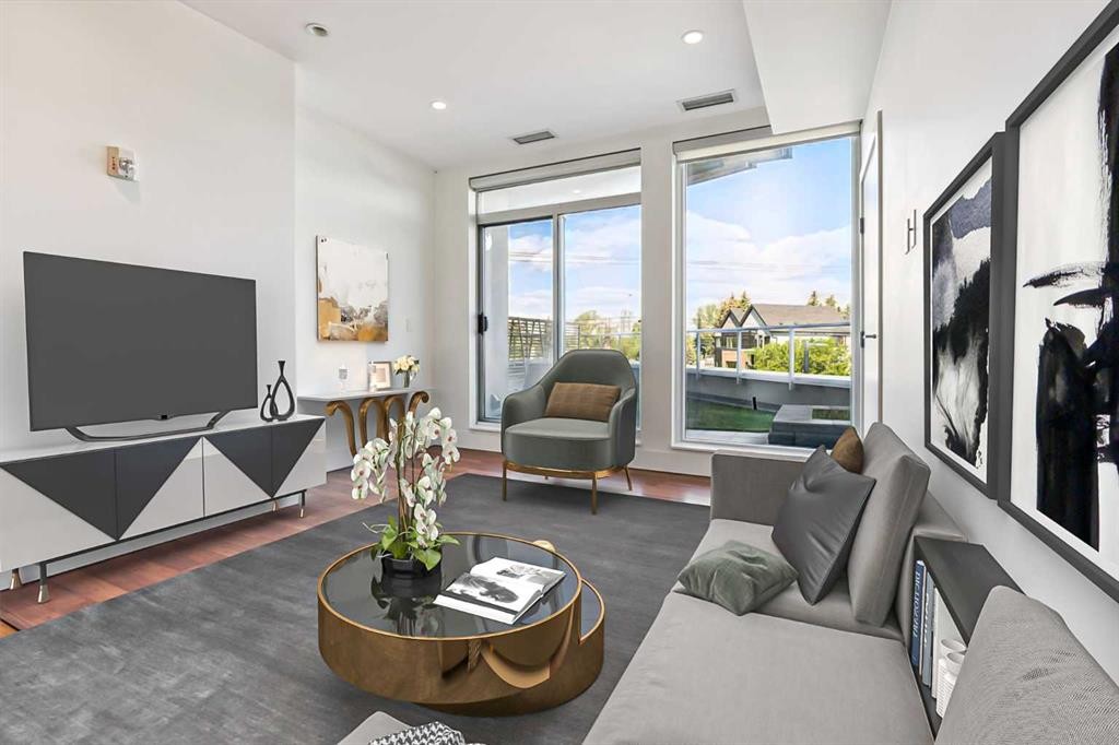 302-2505 17 Avenue Sw, Calgary, AB - Indoor Photo Showing Living Room
