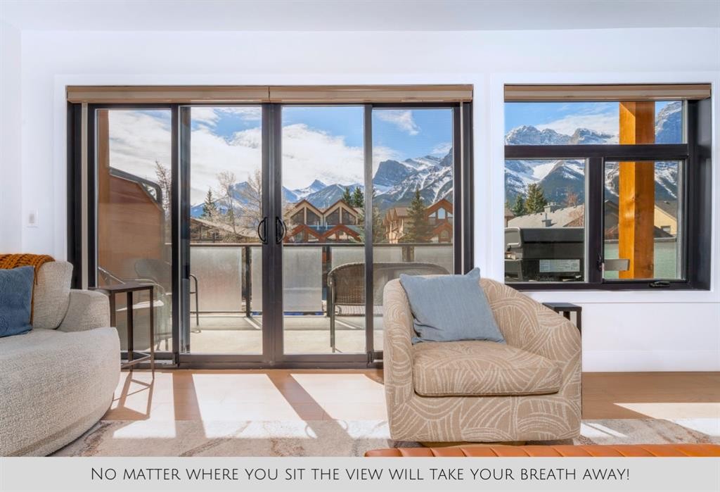 1-826 7Th Street, Canmore, AB - Indoor Photo Showing Living Room
