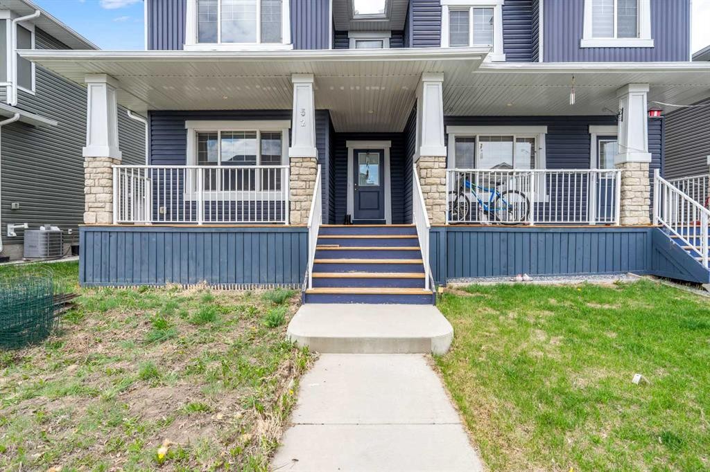 52 Red Embers Manor Ne, Calgary, AB - Outdoor With Deck Patio Veranda With Facade