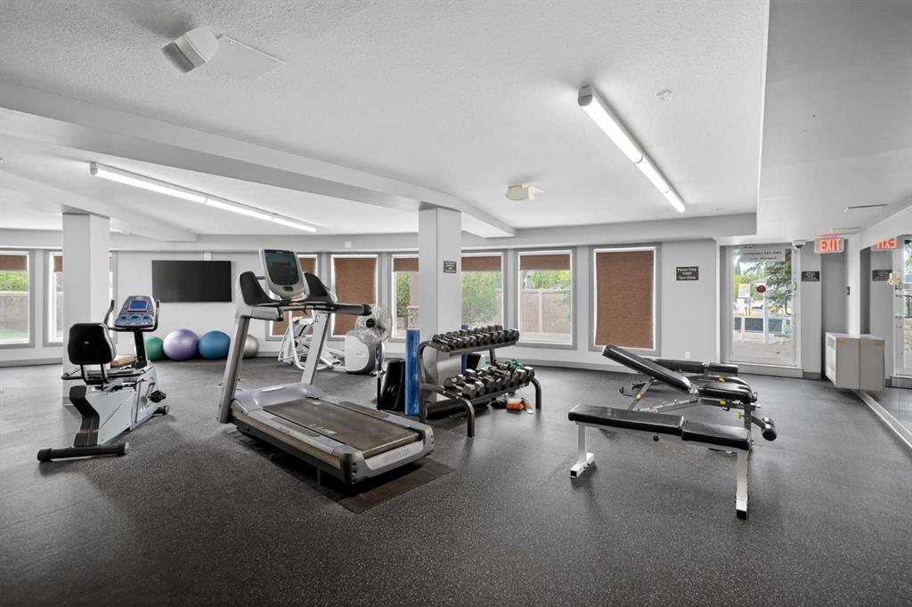 316-30 Cranfield Link Se, Calgary, AB - Indoor Photo Showing Gym Room