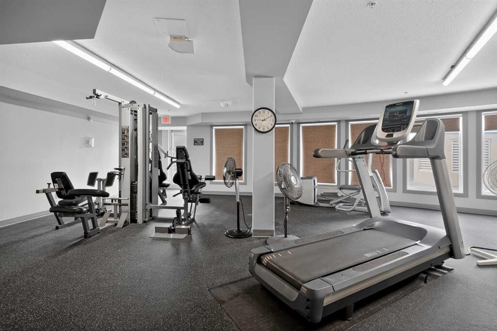 316-30 Cranfield Link Se, Calgary, AB - Indoor Photo Showing Gym Room