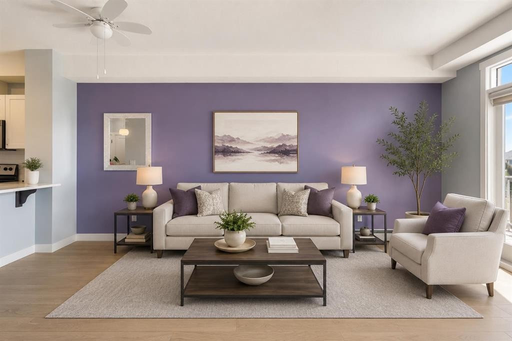 412-2300 Evanston Square Nw, Calgary, AB - Indoor Photo Showing Living Room