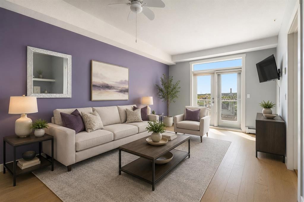 412-2300 Evanston Square Nw, Calgary, AB - Indoor Photo Showing Living Room