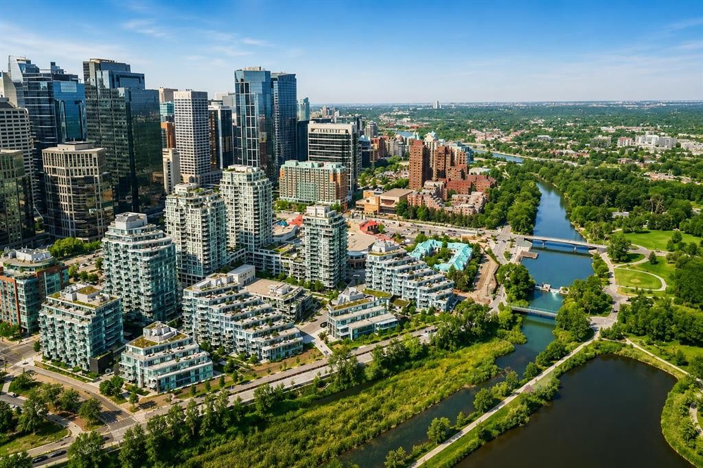 357-222 Riverfront Avenue Sw, Calgary, AB - Outdoor With View