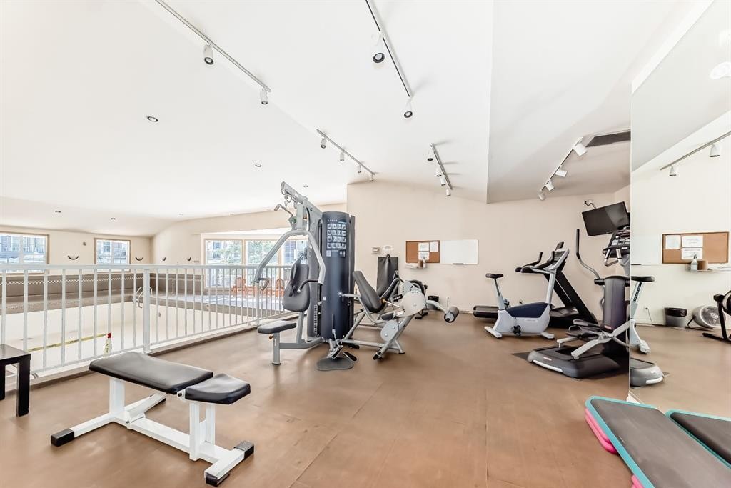 261-3000 Marda Link Sw, Calgary, AB - Indoor Photo Showing Gym Room