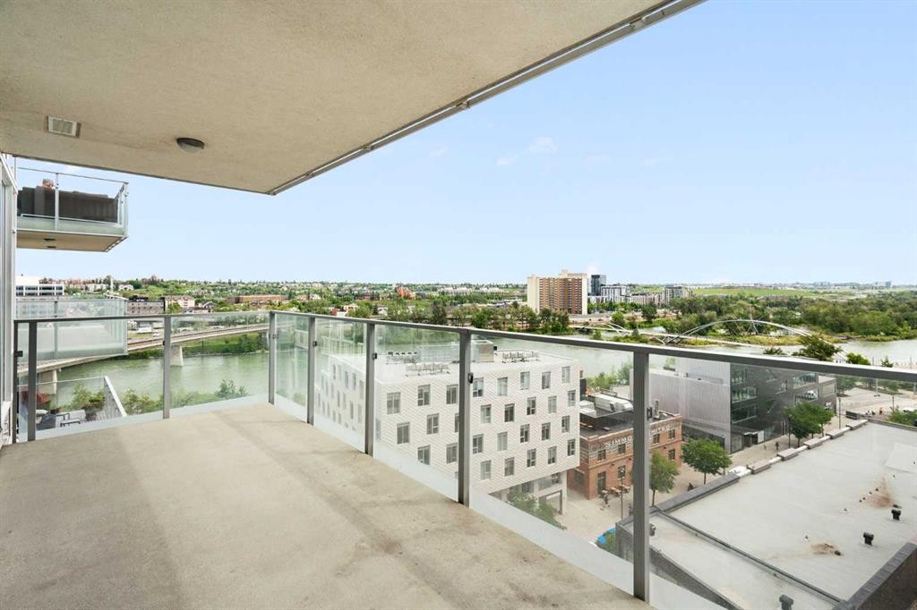 1004-519 Riverfront Avenue Se, Calgary, AB - Outdoor With Balcony With View With Exterior