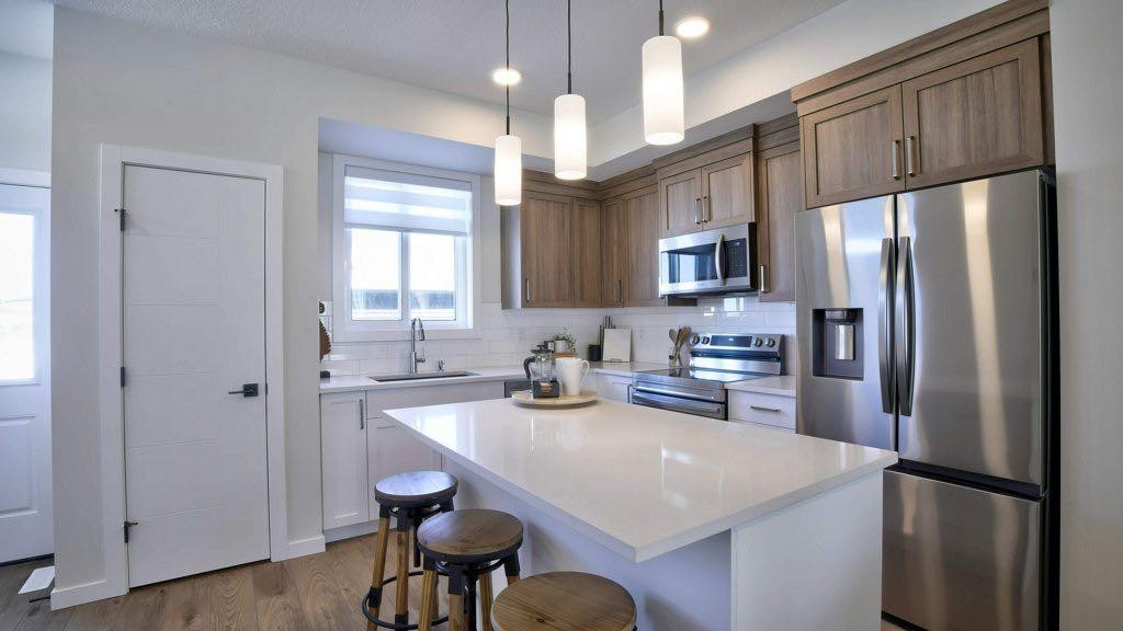 311 Wolf River Drive Se, Calgary, AB - Indoor Photo Showing Kitchen With Stainless Steel Kitchen