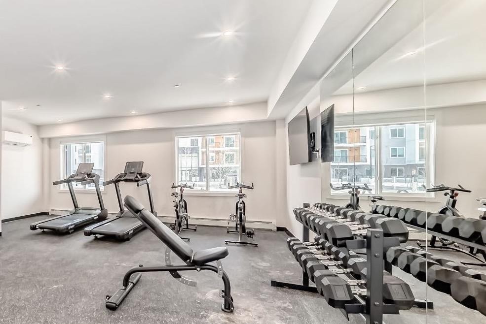 1521-63 Corner Glen Crescent Ne, Calgary, AB - Indoor Photo Showing Gym Room