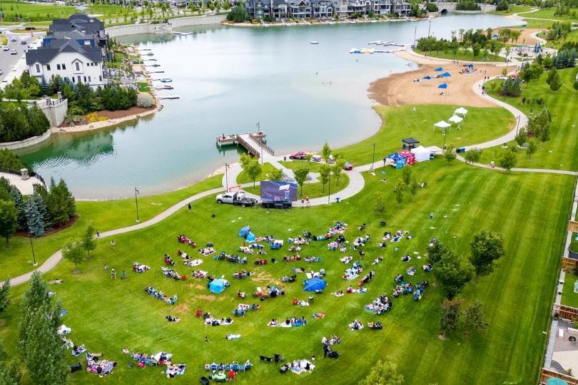 111 Masters Link Se, Calgary, AB - Outdoor With Body Of Water With View