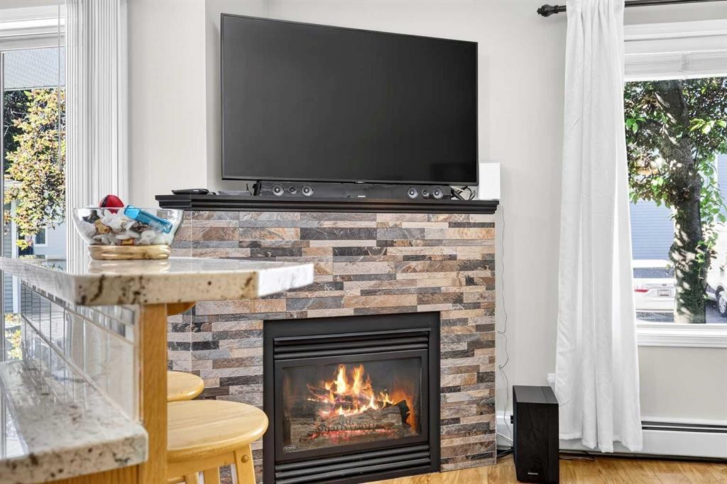 105-5105 Valleyview Park Se, Calgary, AB - Indoor With Fireplace
