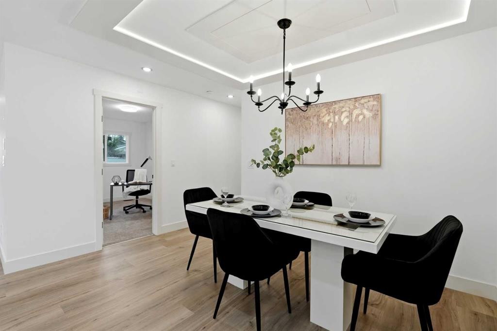 908 Stonehaven Road Sw, Calgary, AB - Indoor Photo Showing Dining Room
